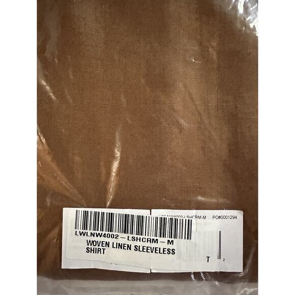 Lunya Woven Linen Sleeveless Shirt Tank in Brown Size Medium NWT - Picture 15 of 16